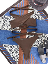 Load image into Gallery viewer, Halter Hollow Cross Bikinis Set Swimsuit Women's New Solid Two-Piece Swimwear Two Piece Swimsuit Halter Crisscross Cut Out Bikini Wrap Top with High Waist Bottom Beach Swimwear Summer Beachwear Woman Bath Bathing Suit
