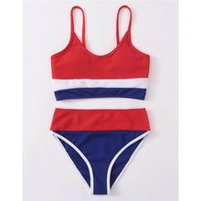 Load image into Gallery viewer, Female Swimsuit High Waist Bikini Women High Waist Bikini Set Two Piece Swimsuits Bikini Top With Bottoms Bathing Suits For Teens Girls Women Swimwear Two-pieces Bikini Set Sport Bathing Suit Swim Lady