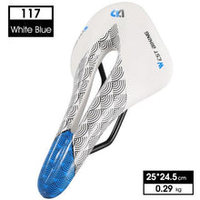 Load image into Gallery viewer, Ultra Light Comfortable Bicycle Saddle Mountain Road Bike Seat Soft Leather Hollow Breathable Cushion Seat Ergonomics Design Breathable Suspension Gel Bike Saddle Cushion For Mountain Bike Road Bike