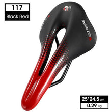 Load image into Gallery viewer, Ultra Light Comfortable Bicycle Saddle Mountain Road Bike Seat Soft Leather Hollow Breathable Cushion Seat Ergonomics Design Breathable Suspension Gel Bike Saddle Cushion For Mountain Bike Road Bike