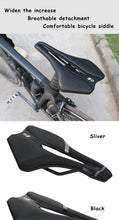 Load image into Gallery viewer, Bicycle Saddle Soft Thick Mountain Road Bike Wide Seat Cushion Bike Carbon Saddle Seat Ergonomics Design Fit Comfort Bike Saddle With Foam Breathable Soft Bicycle Cushion For Women Men