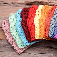 Load image into Gallery viewer, Handmade Vintage Crochet Bikinis Knitted Cotton Swimwear Women's Crochet Swimsuit Two Pieces Bathing Suits Bikini Swimsuit Top Bottom Bandage Modern Women Beachwear For Summer