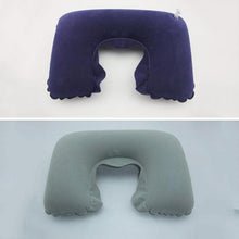 Load image into Gallery viewer, Inflatable Pillow Air Cushion Neck Rest U-Shaped Compact Plane Flight Travel Pillows Home Textile Air Adjustable Feather Soft Microfiber Neck Pillow Inflatable Neck Pillow Sleep with NO Neck Pain, Super Soft Memory Foam Neck Pillow Easy Washing