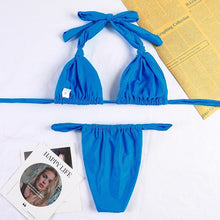 Load image into Gallery viewer, Bikinis Micro Adjustable Swimwear Women Summer Bikini Set Modern Colorful Print Beach Wear Women's Comfortable Swimsuit Knotted String Triangle Bikini Tie Side High Cut Bikini Set