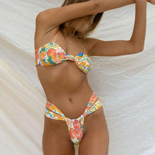 Load image into Gallery viewer, Bikinis Micro Adjustable Swimwear Women Summer Bikini Set Modern Colorful Print Beach Wear Women's Comfortable Swimsuit Knotted String Triangle Bikini Tie Side High Cut Bikini Set