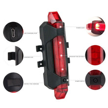 Load image into Gallery viewer, 2PCS LED Bike Light Bicycle Front Rear lights USB Charge Headlight Cycling Taillight Bicycle Super Bright Front And Back Bicycle Lights USB Rechargeable Durable Waterproof Mountain Helmet Road Night Riding For Bike