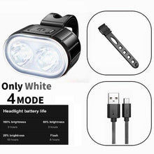 Load image into Gallery viewer, 2PCS LED Bike Light Bicycle Front Rear lights USB Charge Headlight Cycling Taillight Bicycle Super Bright Front And Back Bicycle Lights USB Rechargeable Durable Waterproof Mountain Helmet Road Night Riding For Bike