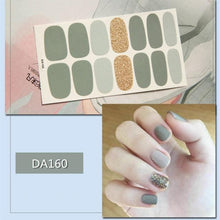 Load image into Gallery viewer, Nail Wraps Polish Decals Strips Golden Glitter 3D Adhesive Full Nail Art Stickers Manicure Kits Women Nail Decorations Accessories Metal Curve Stripe Lines Design Letter Nail Sticker Adhesive Decoration Template Nail Tool Decorations