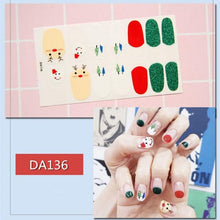 Load image into Gallery viewer, Nail Wraps Polish Decals Strips Golden Glitter 3D Adhesive Full Nail Art Stickers Manicure Kits Women Nail Decorations Accessories Metal Curve Stripe Lines Design Letter Nail Sticker Adhesive Decoration Template Nail Tool Decorations