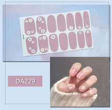 Load image into Gallery viewer, Nail Wraps Polish Decals Strips Golden Glitter 3D Adhesive Full Nail Art Stickers Manicure Kits Women Nail Decorations Accessories Metal Curve Stripe Lines Design Letter Nail Sticker Adhesive Decoration Template Nail Tool Decorations