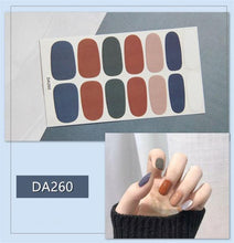 Load image into Gallery viewer, Nail Wraps Polish Decals Strips Golden Glitter 3D Adhesive Full Nail Art Stickers Manicure Kits Women Nail Decorations Accessories Metal Curve Stripe Lines Design Letter Nail Sticker Adhesive Decoration Template Nail Tool Decorations