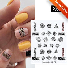 Load image into Gallery viewer, Black White 3D Nail Stickers Metal Gold Silver Geometric Tassel Strip Line Adhesive Transfer Decals Nail Art Design Gold Silver Metal Nail Sticker Metallic Curve Strip Line Nail Decal Self-Adhesive 3D Wave Design Nail Tips Decorations Manicure for Women
