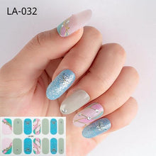 Load image into Gallery viewer, Toe Nail Sticker Wraps Adhesive Decals Toenail Polish Strips DIY Pedicure Foot Decals Manicure Strips Decals Full Wraps Women Glitter Toenail Nail Polish Strips Decals Full Wraps Self Adhesive Toe Nail Tip Full Toe Nail Wraps Feet Decorations