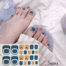 Load image into Gallery viewer, Toe Nail Sticker Wraps Adhesive Decals Toenail Polish Strips DIY Pedicure Foot Decals Manicure Strips Decals Full Wraps Women Glitter Toenail Nail Polish Strips Decals Full Wraps Self Adhesive Toe Nail Tip Full Toe Nail Wraps Feet Decorations