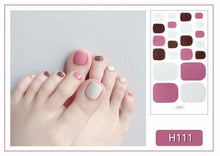 Load image into Gallery viewer, Toe Nail Sticker Wraps Adhesive Decals Toenail Polish Strips DIY Pedicure Foot Decals Manicure Strips Decals Full Wraps Women Glitter Toenail Nail Polish Strips Decals Full Wraps Self Adhesive Toe Nail Tip Full Toe Nail Wraps Feet Decorations