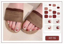 Load image into Gallery viewer, Toe Nail Sticker Wraps Adhesive Decals Toenail Polish Strips DIY Pedicure Foot Decals Manicure Strips Decals Full Wraps Women Glitter Toenail Nail Polish Strips Decals Full Wraps Self Adhesive Toe Nail Tip Full Toe Nail Wraps Feet Decorations