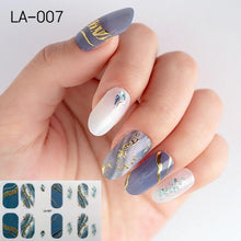 Load image into Gallery viewer, Toe Nail Sticker Wraps Adhesive Decals Toenail Polish Strips DIY Pedicure Foot Decals Manicure Strips Decals Full Wraps Women Glitter Toenail Nail Polish Strips Decals Full Wraps Self Adhesive Toe Nail Tip Full Toe Nail Wraps Feet Decorations