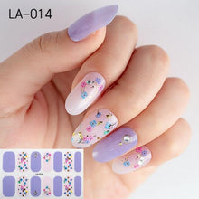 Load image into Gallery viewer, Toe Nail Sticker Wraps Adhesive Decals Toenail Polish Strips DIY Pedicure Foot Decals Manicure Strips Decals Full Wraps Women Glitter Toenail Nail Polish Strips Decals Full Wraps Self Adhesive Toe Nail Tip Full Toe Nail Wraps Feet Decorations