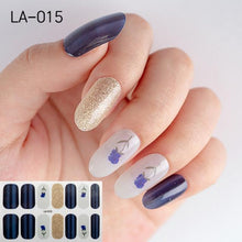 Load image into Gallery viewer, Toe Nail Sticker Wraps Adhesive Decals Toenail Polish Strips DIY Pedicure Foot Decals Manicure Strips Decals Full Wraps Women Glitter Toenail Nail Polish Strips Decals Full Wraps Self Adhesive Toe Nail Tip Full Toe Nail Wraps Feet Decorations