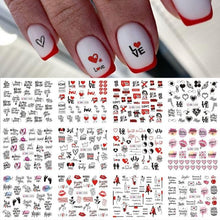 Load image into Gallery viewer, Avocado Fruit Transfer Nail Stickers Charms Winter Water Sticker For Nails Sliders Character Image Tattoo Decal Decoration Cute Summer Nail Art Stickers Summer Fruit Stickers on Nails Unicorn Banana Cherry Avocado Dog Strawberry Nail Art Decals