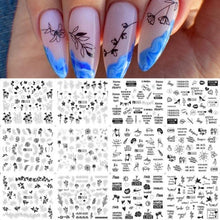 Load image into Gallery viewer, Avocado Fruit Transfer Nail Stickers Charms Winter Water Sticker For Nails Sliders Character Image Tattoo Decal Decoration Cute Summer Nail Art Stickers Summer Fruit Stickers on Nails Unicorn Banana Cherry Avocado Dog Strawberry Nail Art Decals