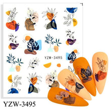 Load image into Gallery viewer, Avocado Fruit Transfer Nail Stickers Charms Winter Water Sticker For Nails Sliders Character Image Tattoo Decal Decoration Cute Summer Nail Art Stickers Summer Fruit Stickers on Nails Unicorn Banana Cherry Avocado Dog Strawberry Nail Art Decals