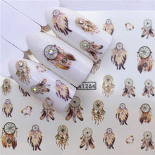 Load image into Gallery viewer, Sliders For Nails Winter Nail Stickers Elk Wolf Animal Sticker Figure Art Transfer Flowers Butterflies Watermark Water Slider Art Nail Stickers Sexy Girl Designs Comics Water Transfer Decals Manicure Lips Nail Art Decorations Slider Nail Art Stickers