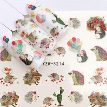 Load image into Gallery viewer, Sliders For Nails Winter Nail Stickers Elk Wolf Animal Sticker Figure Art Transfer Flowers Butterflies Watermark Water Slider Art Nail Stickers Sexy Girl Designs Comics Water Transfer Decals Manicure Lips Nail Art Decorations Slider Nail Art Stickers