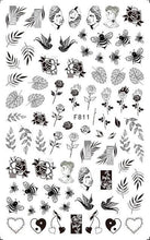 Load image into Gallery viewer, Leaf With Lines Nails Sticker Designer Fruit Nail Art 3D Decals Acrylic Designs Self Adhesive Manicure Slider Stickers Glitter Decals Love Nail Sequins Laser Heart Nail Supplies Sparkle Nail Accessories Star Accessories Heart Nail Art