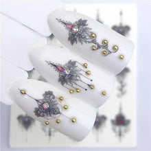 Load image into Gallery viewer, Fox Wolf Animal 3D Embossed Nail Sticker Flower Adhesive Manicure Slider Nail Art Tips Decorations Decals Manicure Design Golden Firework Star Accessories Heart Nail Art Stickers Glitter Decals Love Nail Sequins Laser Heart Nail