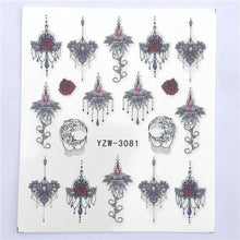 Load image into Gallery viewer, Fox Wolf Animal 3D Embossed Nail Sticker Flower Adhesive Manicure Slider Nail Art Tips Decorations Decals Manicure Design Golden Firework Star Accessories Heart Nail Art Stickers Glitter Decals Love Nail Sequins Laser Heart Nail