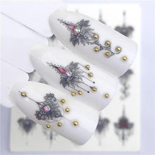 Load image into Gallery viewer, Fox Wolf Animal 3D Embossed Nail Sticker Flower Adhesive Manicure Slider Nail Art Tips Decorations Decals Manicure Design Golden Firework Star Accessories Heart Nail Art Stickers Glitter Decals Love Nail Sequins Laser Heart Nail