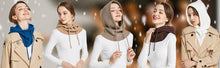 Load image into Gallery viewer, Unisex Knit Scarf Hood Hat Winter Women Cashmere Beanie Bonnet Lady Wool Neck Protect Balaclava Skellies Men Hooded Fashion Balaclava Shawl Women Winter Hat Soft Knitted Hooded Neck Collar Cap Beanie Hat Warm Scarf Unisex Bonnet Hooded Sc