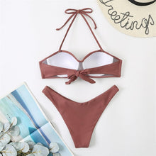 Load image into Gallery viewer, Bikini Push Up Swimwear Bikini Set Pink Swimwear Women Micro Swimsuit Female Bandage Bikini Beach Wear Swimming Two-Piece Swimsuit Summer Swimsuit for Women
