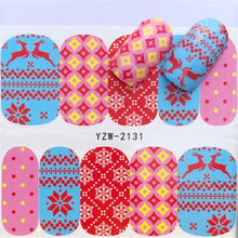 Load image into Gallery viewer, New Christmas Water Decal Nail Art Nail sticker New Year Slider Tattoo Full Cover Santa Claus Snowman Designs Xmas Decals 3D Wave Design Decoration for Women Girls Tape Nail Art Stickers Decal Decoration Nail Art Accessories Decoration Decal
