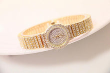 Load image into Gallery viewer, Shiny Women Watches Luxury Small Dial Rose Gold Watches Ladies Stainless Steel Iced Out Watch With Quartz Movement Crystal Rhinestone Diamond Watches For Women Stainless Steel Elegant Women Wristwatch