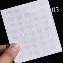 Load image into Gallery viewer, Gold Christmas Snowflake 3D Nail Stickers Sparkly Iridescent Silver Xmas Tree Elk Deer Transfer Sliders Winter Nails Accessories Design Decor Tip Transfer Nail Decals Sticker For Pretty Girl Self-Adhesive Nail Decals Designer Nail Stickers