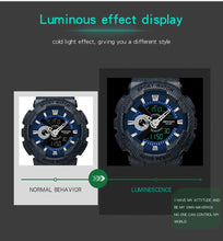 Load image into Gallery viewer, Couple Watch Fashion Strap Practical Waterproof Multifunctional Digital Wristwatch Dual Display Men's Digital Watch Military Watch Daily Sports Large Dial Men's Wrist Watch