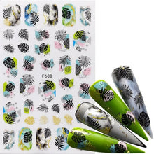 Load image into Gallery viewer, 3D Nail Slider Black Russia Letter Sticker Decals Flamingo Design Adhesive Manicure Tips Nail Art Decorations Accessories Sliders Manicure Decoration 3D Nail Supplies Holographic Decals Transfer Sliders Nail Design Manicures Nail Self-Adhesive Sticker
