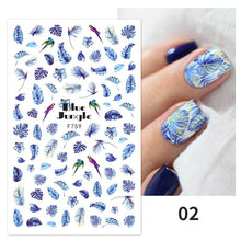 Load image into Gallery viewer, Flowers Leaves Line 3D Nail Stickers Autumn Winter Fall Leaf Design Transfer Sliders Abstract Waves Nail Art Decals Manicures Decal Self-Adhesive 3D Wave Design Decoration for Women Girls Tape Nail Art Stickers Decal Decoration
