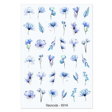 Load image into Gallery viewer, Flowers Leaves Line 3D Nail Stickers Autumn Winter Fall Leaf Design Transfer Sliders Abstract Waves Nail Art Decals Manicures Decal Self-Adhesive 3D Wave Design Decoration for Women Girls Tape Nail Art Stickers Decal Decoration