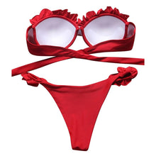 Load image into Gallery viewer, Bikini Swimwear Women Swimsuit Leopard Bikini Set Women's Halter Triangle Bikini Bottom Cheeky Two Piece Swimsuits Push Up Bathing Suit Female Summer Beach Wear