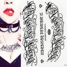 Load image into Gallery viewer, Elegant Temporary Waterproof Tattoos Big Tribal Sticker Black Large Body Art Makeup Fake Tattoo For Mens Womens