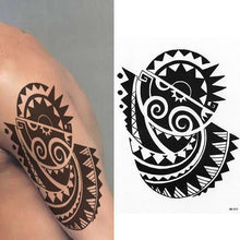 Load image into Gallery viewer, Elegant Temporary Waterproof Tattoos Big Tribal Sticker Black Large Body Art Makeup Fake Tattoo For Mens Womens