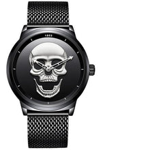 Load image into Gallery viewer, Men's Waterproof Stainless Steel Watch 3D Skull And Fluorescent Hands Unique Design Perfect Gift