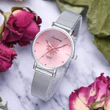 Load image into Gallery viewer, Women's Stylish Elegant Watch With Braided Steel Bracelet With Shiny Background Unique Design Perfect Gif