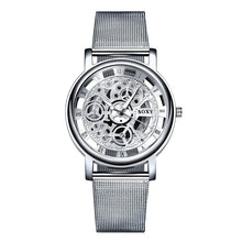 Load image into Gallery viewer, Unisex Metal Silver Watch With Steel Bracelet Unique Design Perfect Gift For Your Loved One