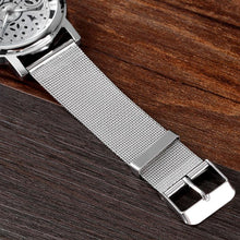 Load image into Gallery viewer, Unisex Metal Silver Watch With Steel Bracelet Unique Design Perfect Gift For Your Loved One