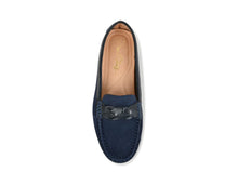 Load image into Gallery viewer, PIPER Leather Driving Loafer Navy