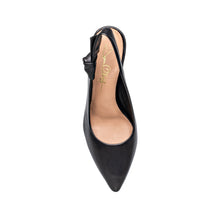 Load image into Gallery viewer, Daphne Leather Slingback Pump Black